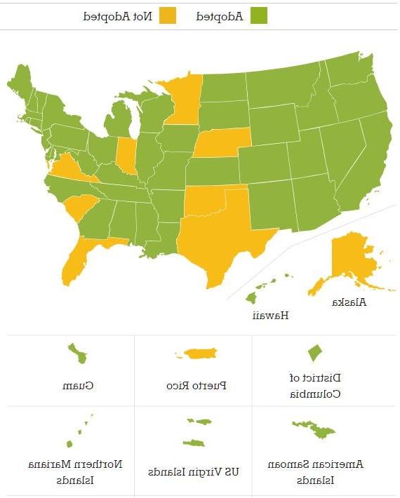 CCSS Adoption - A ap of the united states showing which states have or have not adopted CCSS. 